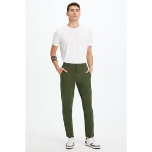 New Fabletics Mens The Only Pant Modern Slim Fit Olive Green size L